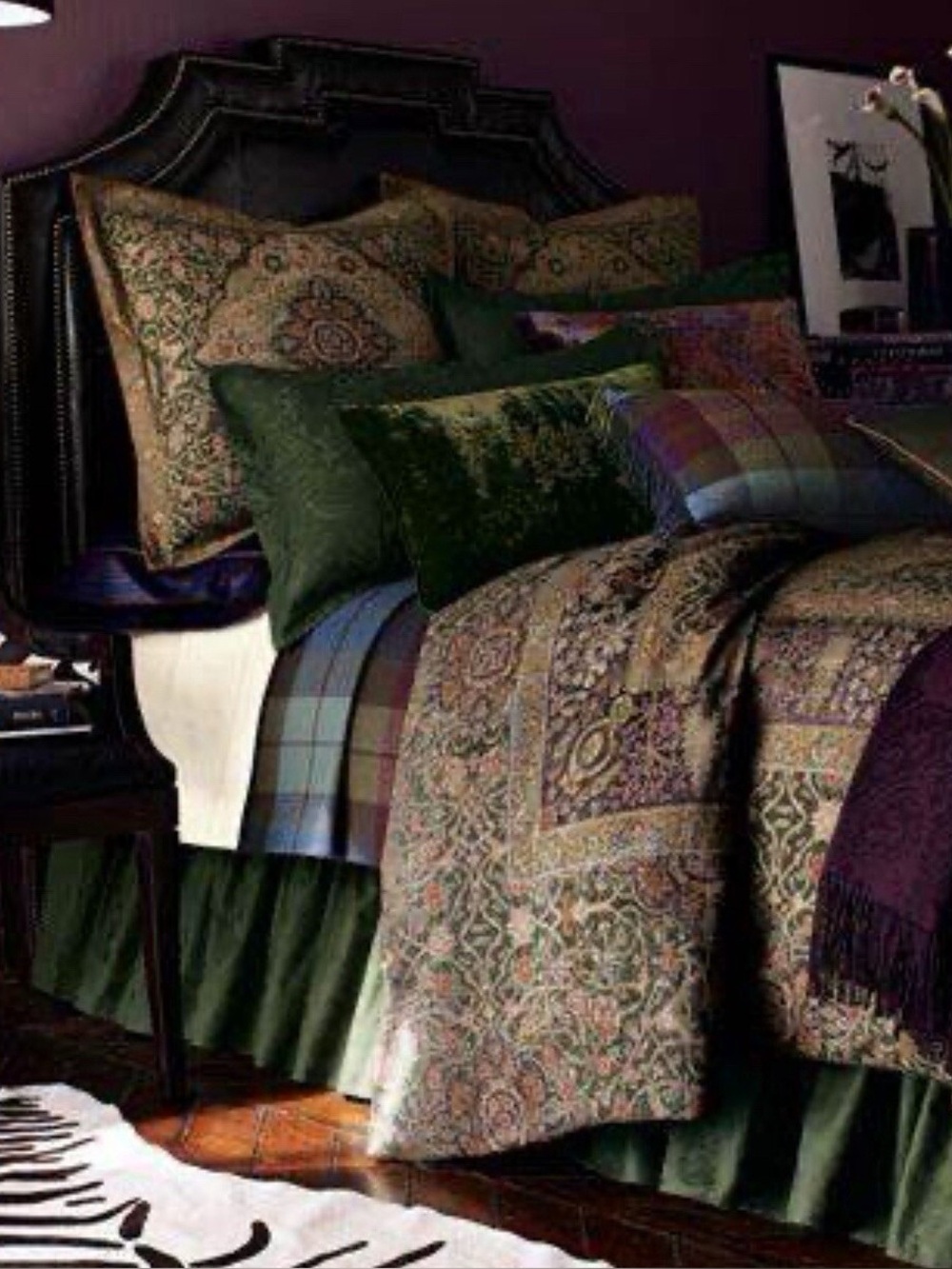 Ralph Lauren Rutherford Park Tapestry Rug Duvet and Euro Shams set
